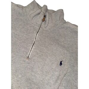 Polo Ralph Lauren Mens 4XL Tall Gray Quarter Zip Pullover Sweatshirt